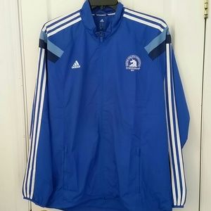 Mens Adidas Boston Marathon Jacket Blue XL